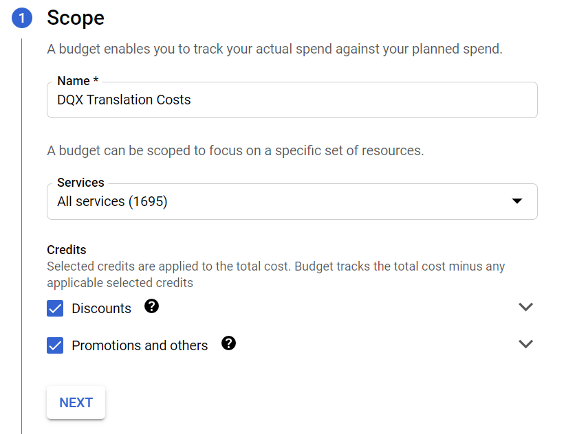Alert scope settings