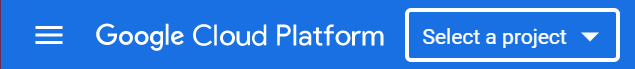 Select a project in Google Cloud Console